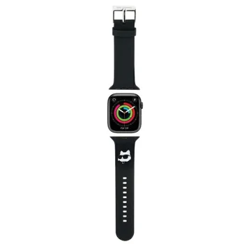 Karl Lagerfeld 3D Rubber Choupette Head dirželis Apple Watch, juodas