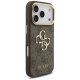 Guess 4G Classic Logo Strap dėklas iPhone 17 Pro, rudas