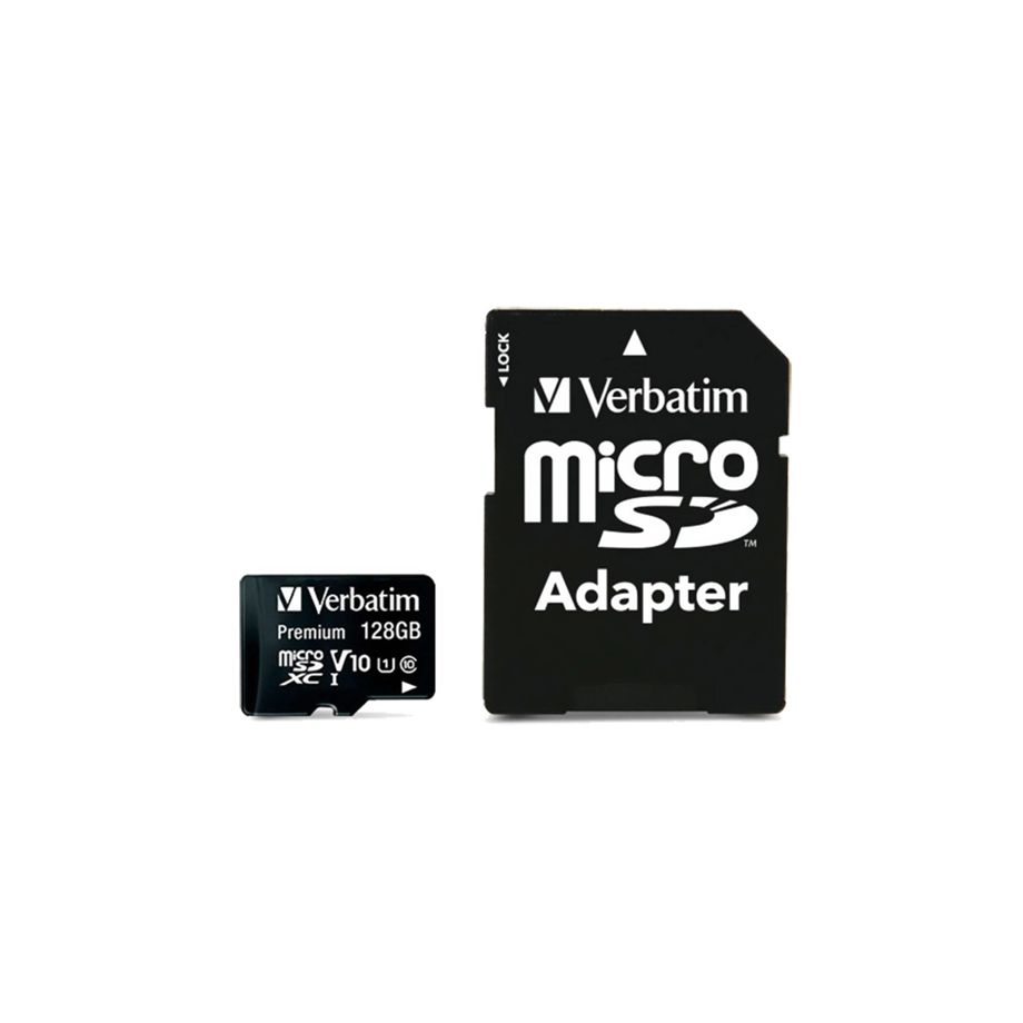 Verbatim microSDXC 128GB Class 10 UHS-I atminties kortelė su adapteriu, 44085
