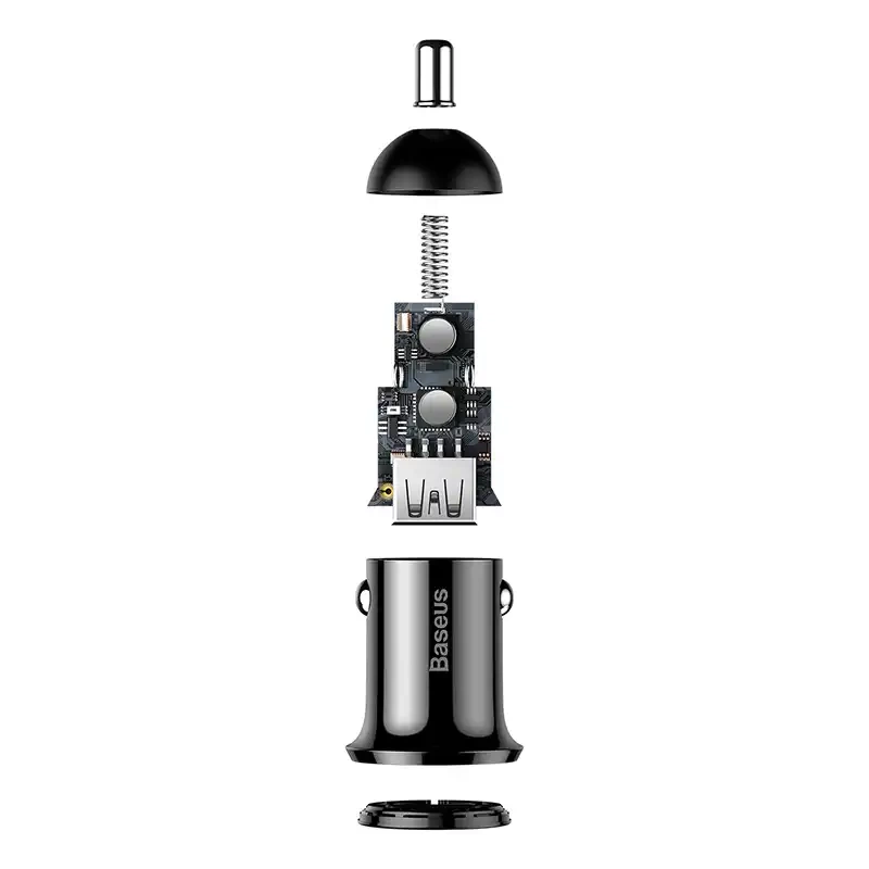 Baseus Grain Pro Car Charger 2x USB 4.8A, Black
