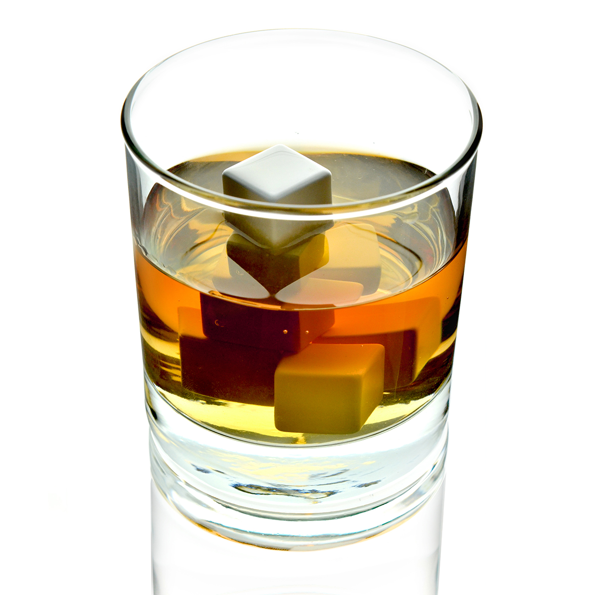 Whisky ( whiskey ) Stones Cooling Cubes - Ceramic, White 4pcs XL
