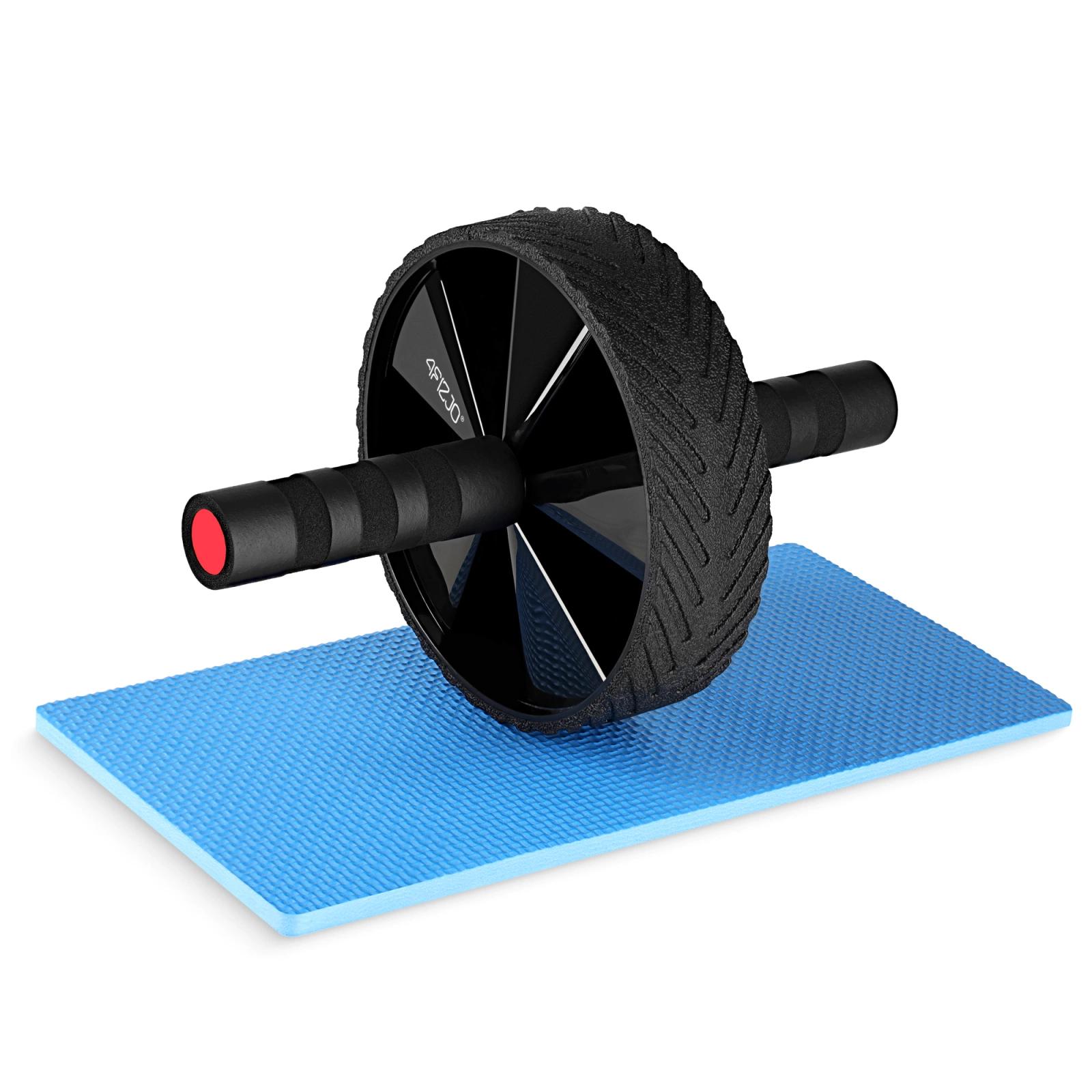 4Fizjo AB Wheel PRO Abdominal Exercise Roller, Black/Red