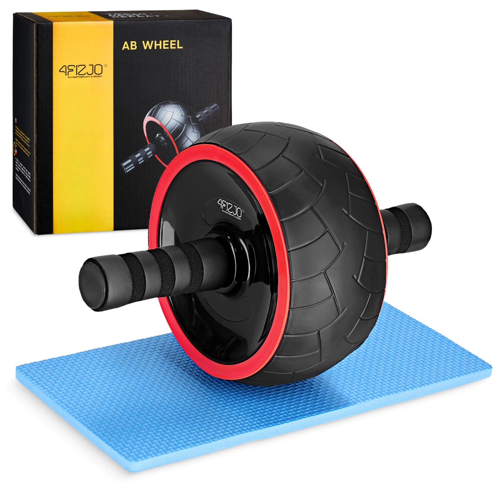 4Fizjo AB Wheel XL pilvo preso treniruoklis (ratukas), raudonas