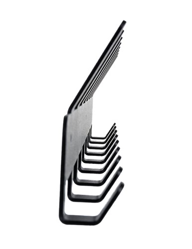 Wall-Mounted Coat Rack with 17 Hooks, Black