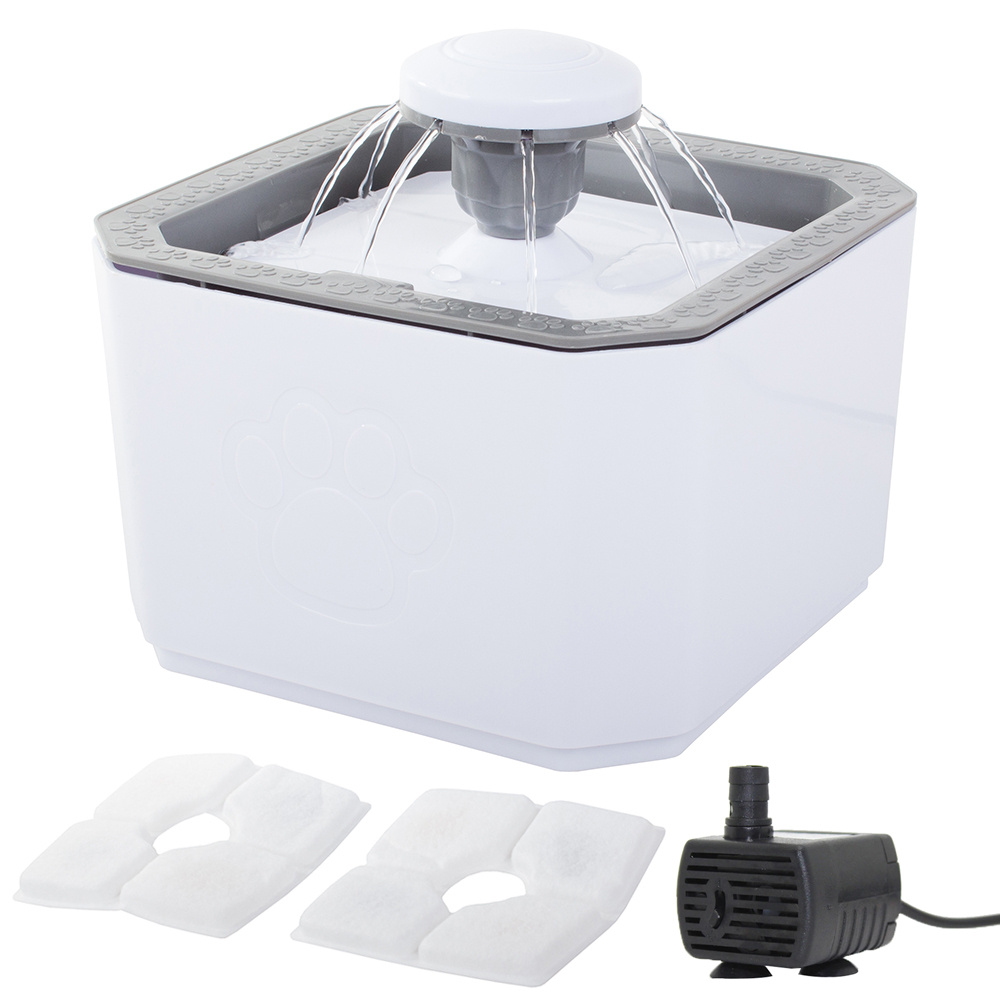 Automatinė gertuvė - fontanas katėms ir šunims, balta, 2.5L