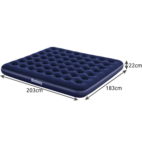 Bestway 67004 dvigulis pripučiamas čiužinys, 203x183x22 cm, tamsiai mėlynas