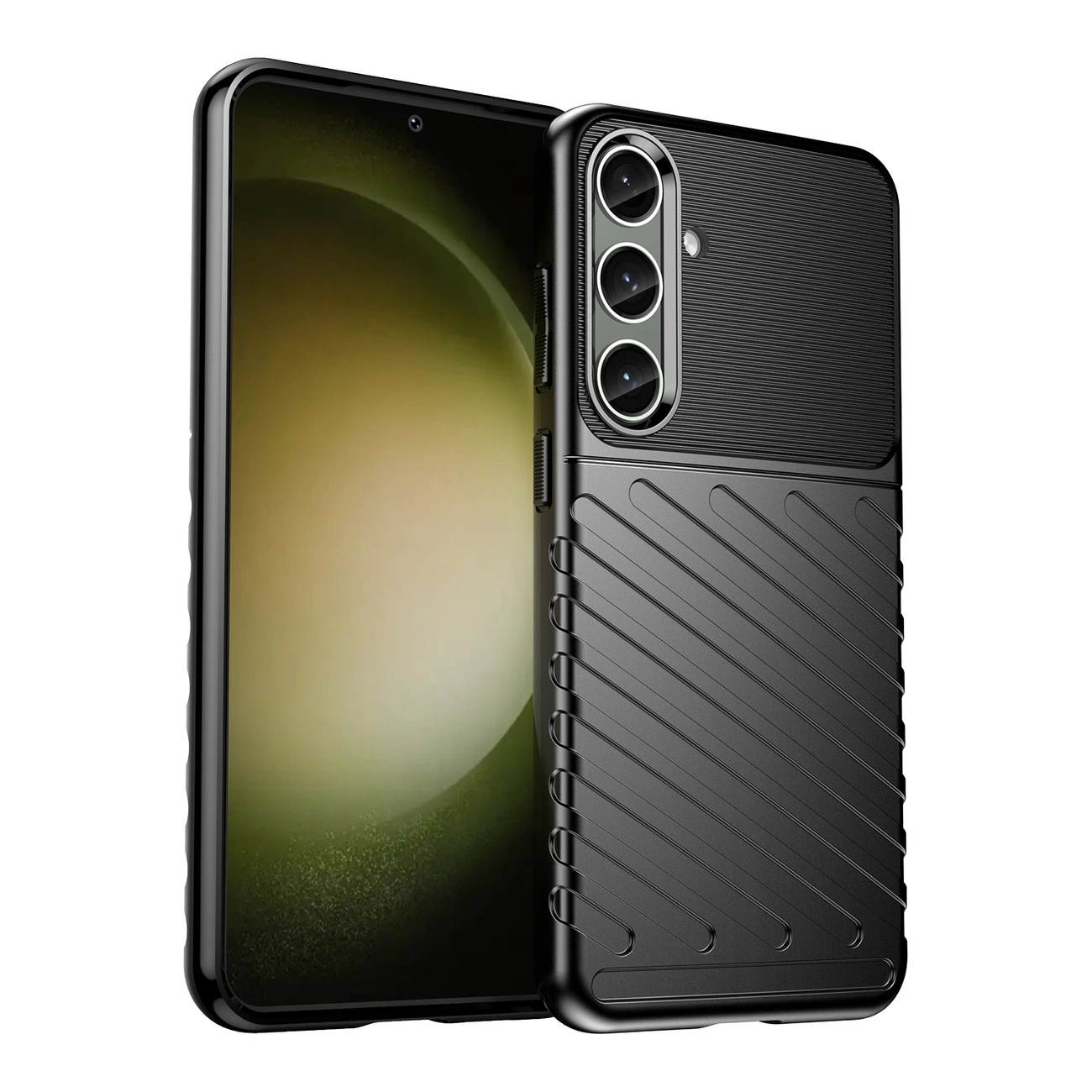 Samsung Galaxy S24+ Plus (SM-S926) dėklas Thunder Series TPU, juodas