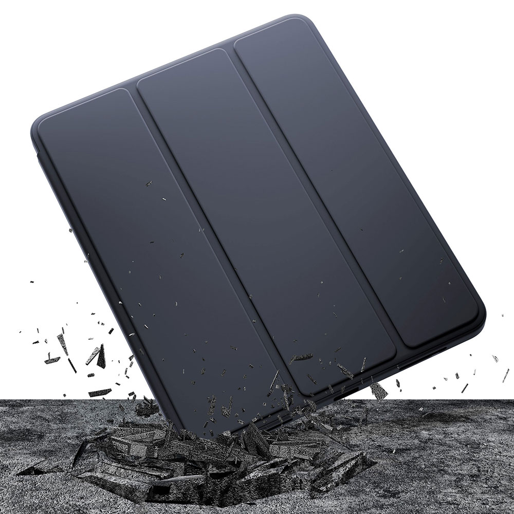 3MK Soft atverčiamasis dėklas planšetei Samsung Galaxy Tab S9 FE+, juodas