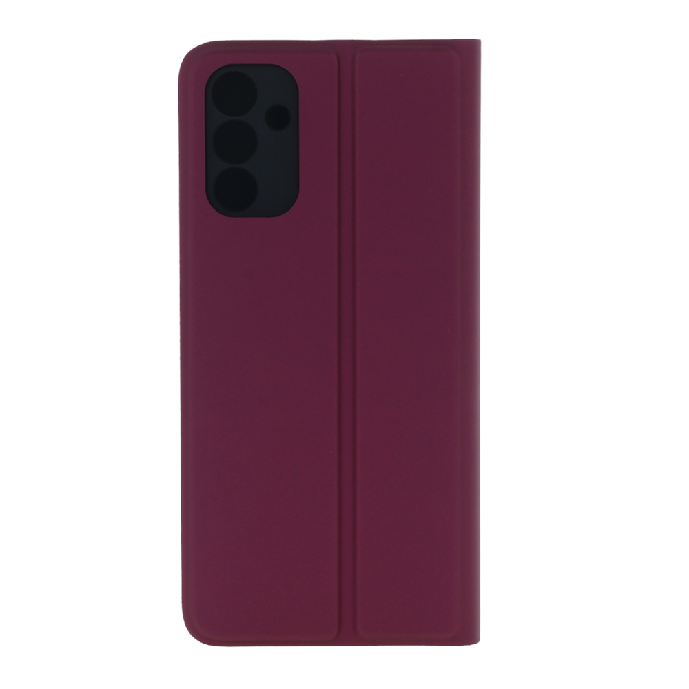Samsung Galaxy A55 ( SM-A556B/DS ) Smart Soft Book Case Cover, Burgundy