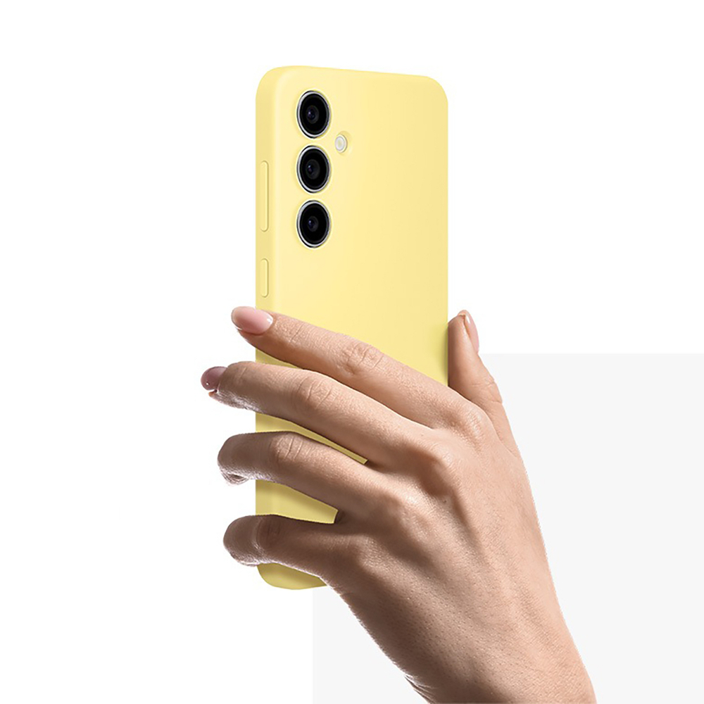 Original Samsung Galaxy S24 FE ( SM-S721B/DS ) Silicone Cover Gel Case, Yellow (EF-PS721CYEGWW)
