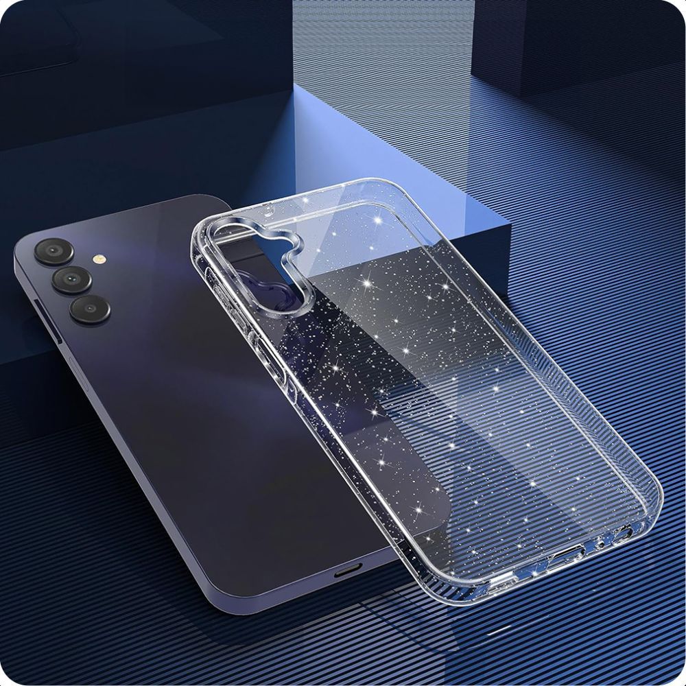 Samsung Galaxy A16 4G / 5G ( SM-A166 / SM-A165 ) Tech-Protect FlexAir Cover Case, Transparent and Glitter