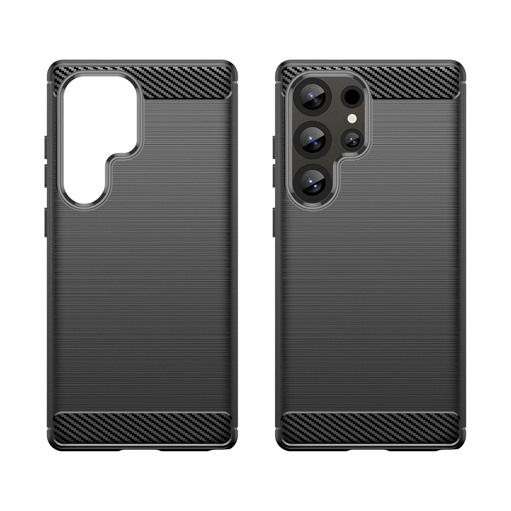 Samsung Galaxy S25 Ultra ( SM-S938 ) Carbon Flexible Cover TPU Case, Black
