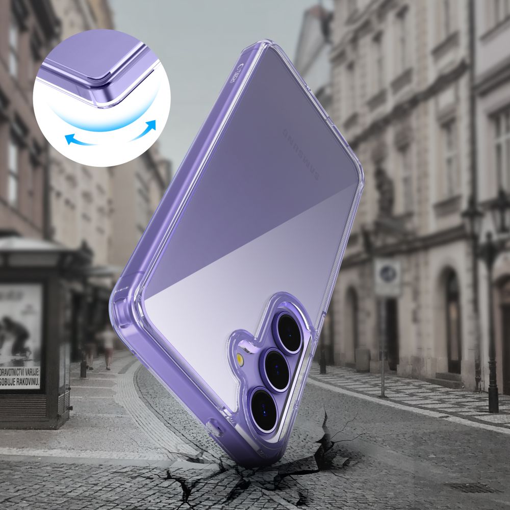 „Tech-Protect Flexair Hybrid“ dėklas „Samsung Galaxy S25“, skaidrus