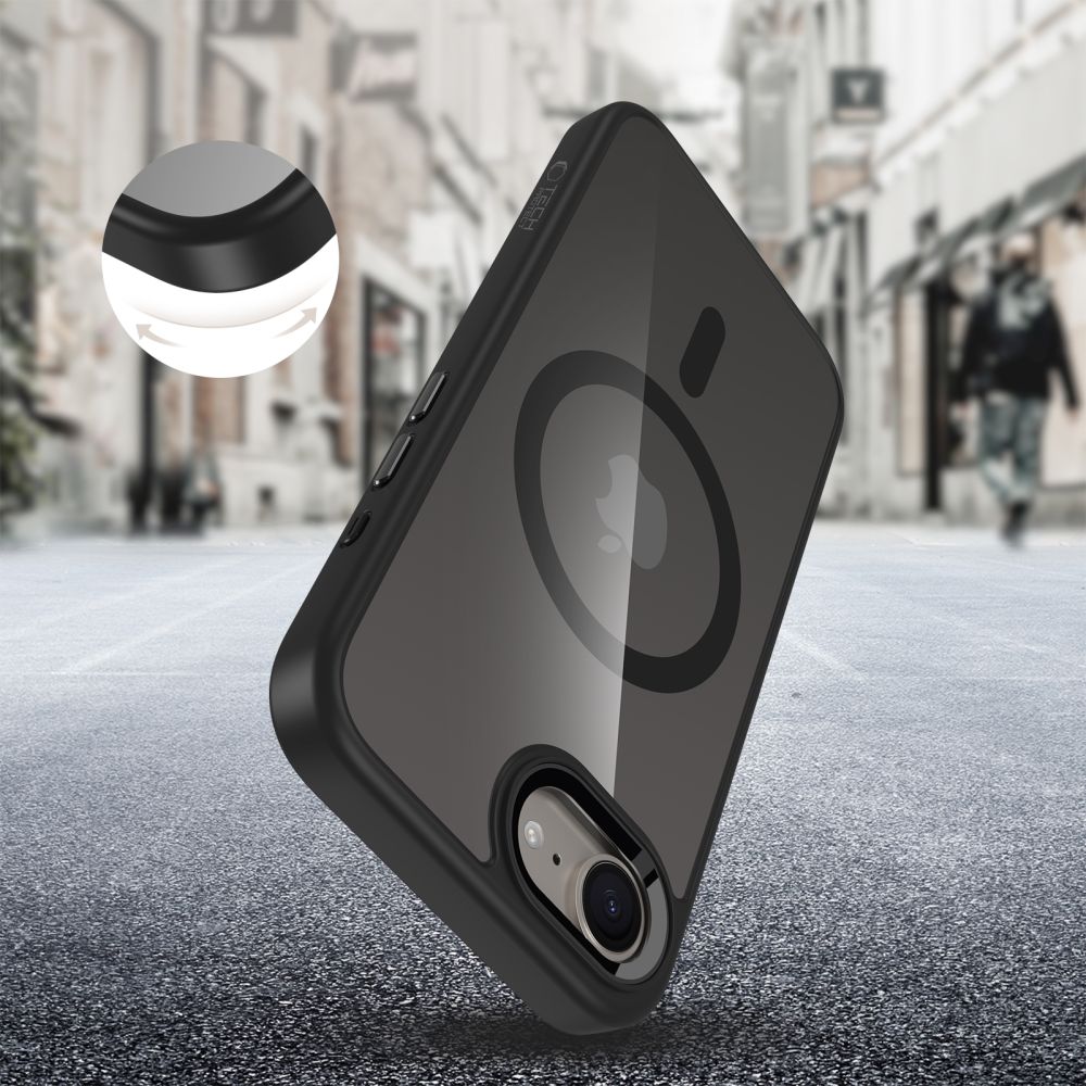 Tech-Protect iPhone 16e / 17e Case MagMat MagSafe, Black/Transparent