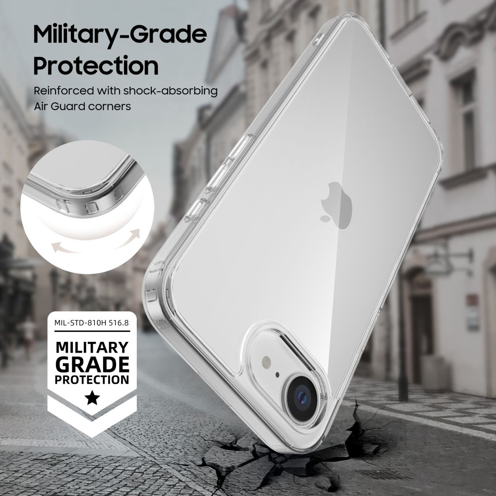 Tech-Protect FlexAir Hybrid skaidrus dėklas, skirtas iPhone 16e / 17e