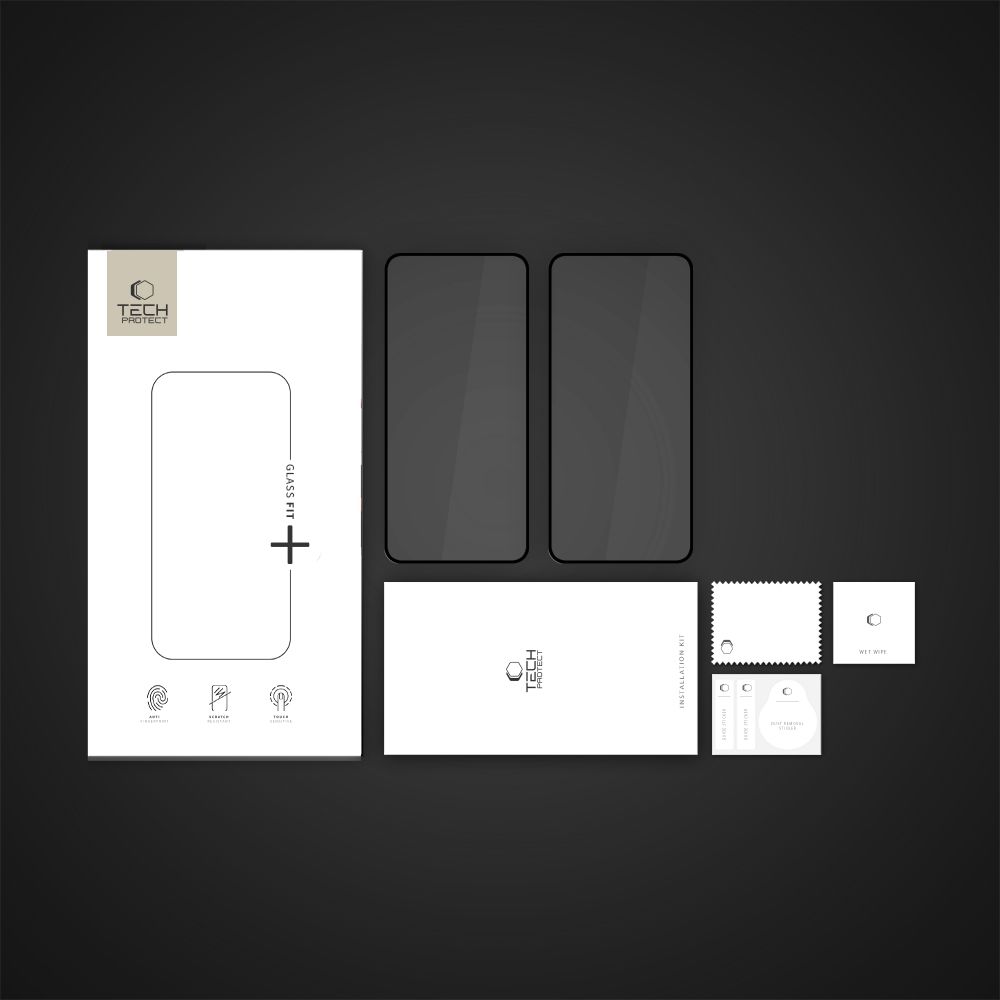 Tech-Protect Glass Fit+ apsauginis stiklas Xiaomi Poco X7 5G (2 vnt., juodas)