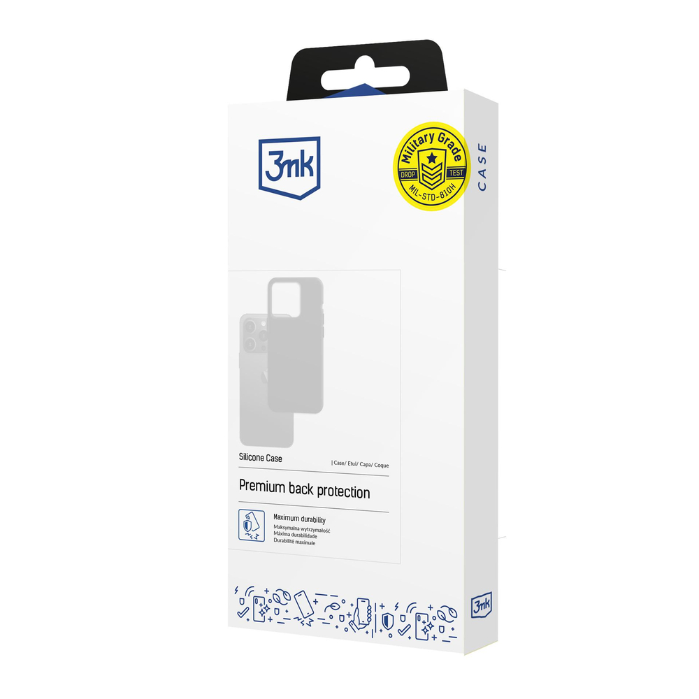 3mk Silicone Case dėklas telefonui Xiaomi Redmi Note 14 Pro+, juodas
