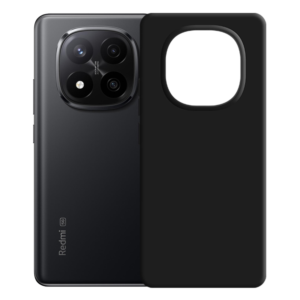 3mk Silicone Case dėklas telefonui Xiaomi Redmi Note 14 Pro+, juodas