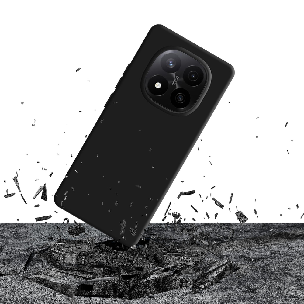 3mk Silicone Case dėklas telefonui Xiaomi Redmi Note 14 Pro+, juodas