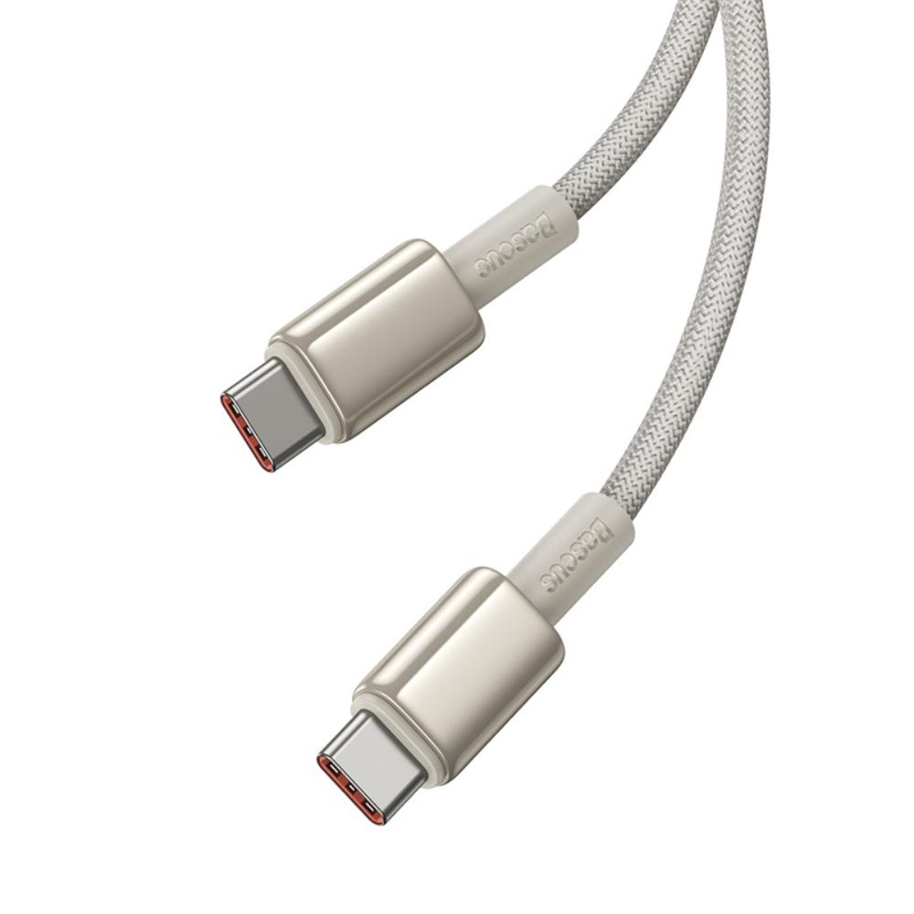 Baseus Tungsten USB Type C to USB Type C Data Charging Cable 100W, 2m, Gold