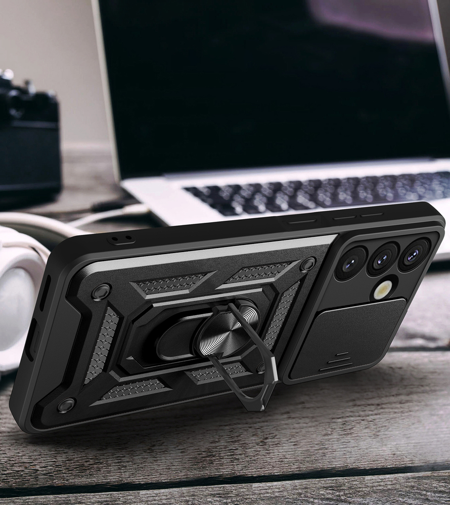 Hurtel Google Pixel 9 Pro XL / 10 Pro XL Case Hybrid Armor Camshield, Black
