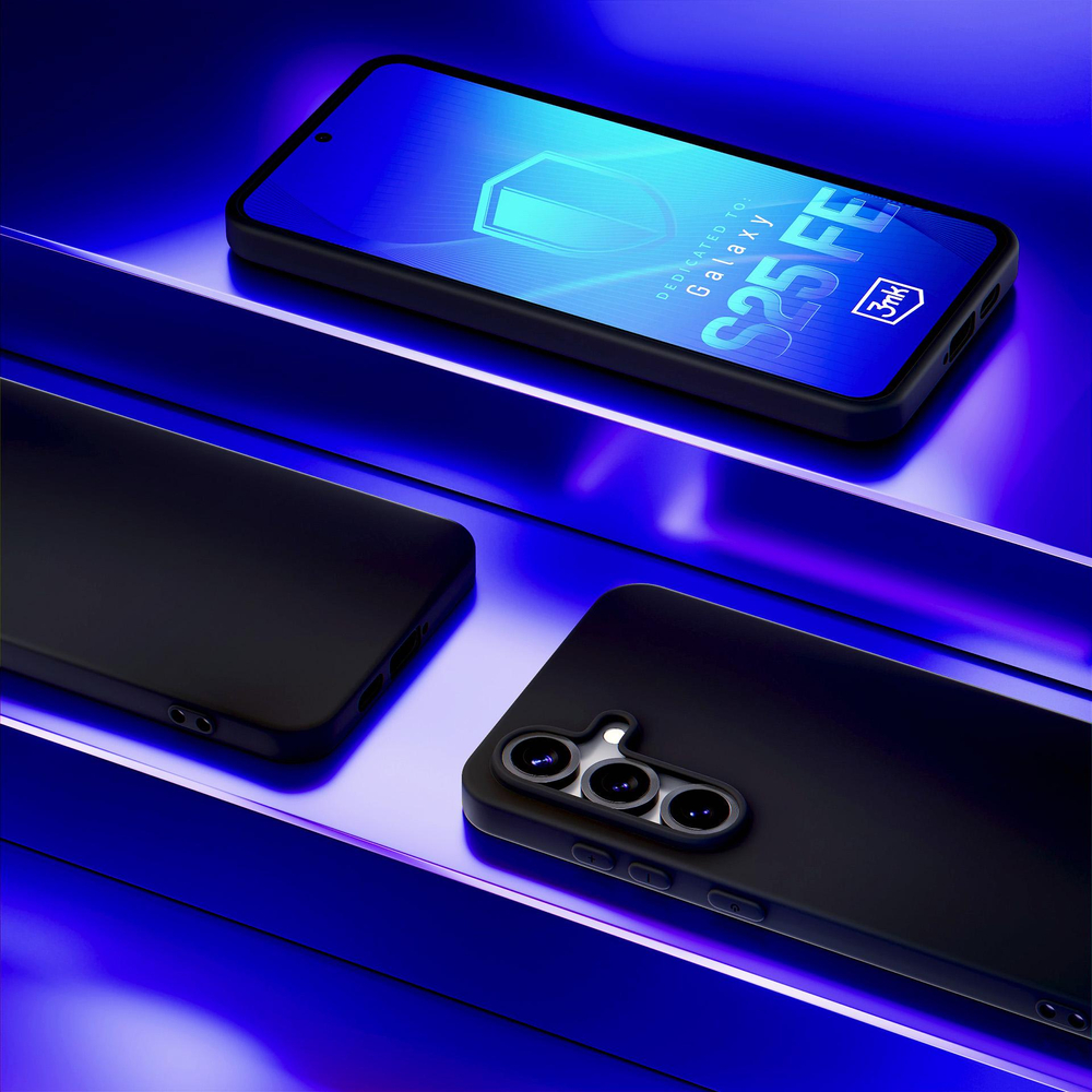3Mk Protection Matt Case dėklas, skirtas Samsung Galaxy S25 FE, juodas