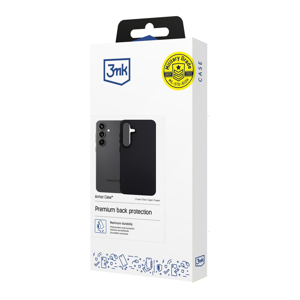 3Mk Protection Matt Case dėklas, skirtas Samsung Galaxy S25 FE, juodas