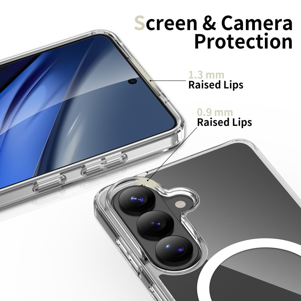 Tech-Protect FlexAir Hybrid MagSafe dėklas Samsung Galaxy S26, skaidrus
