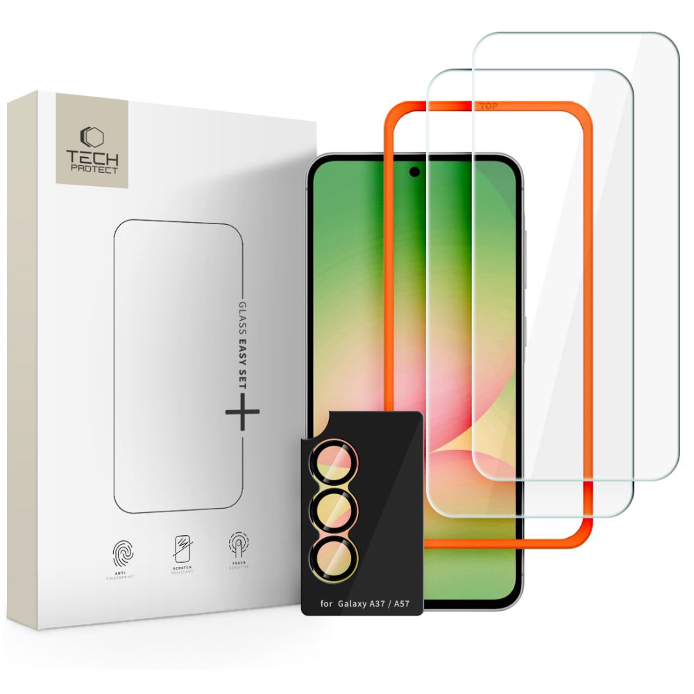 Apsauginis stiklas Samsung Galaxy A37 5G Tech-Protect Easy Set+ (3 vnt.)