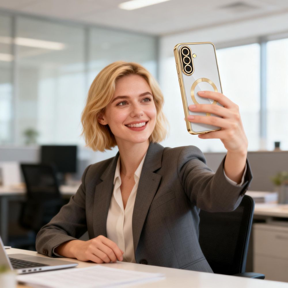 Apsauginis dėklas Tech-Protect MagFlex MagSafe, skirtas Samsung Galaxy A57 5G, auksinis