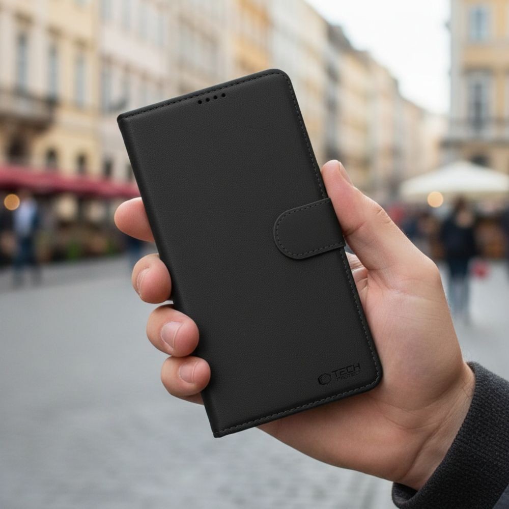 Tech-Protect Wallet atverčiamasis dėklas Samsung Galaxy A36 / A56 / A37 5G, juodas