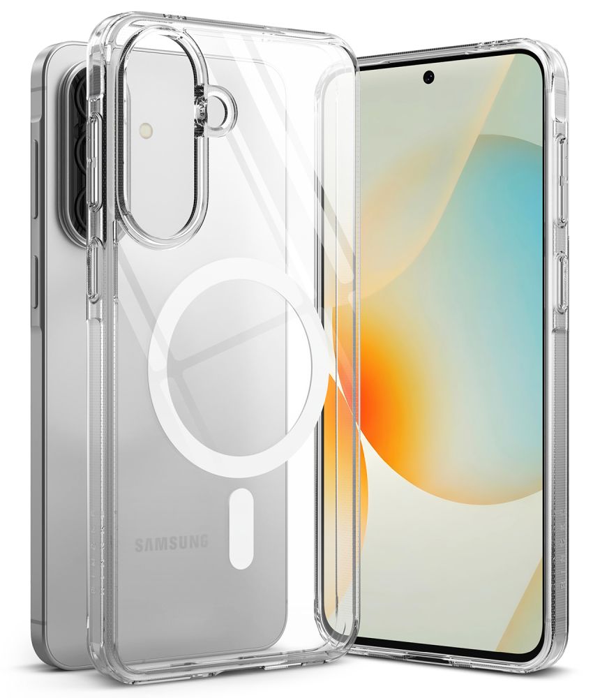 Ringke Fusion Magnetic MagSafe dėklas, skirtas Samsung Galaxy A57 5G, skaidrus