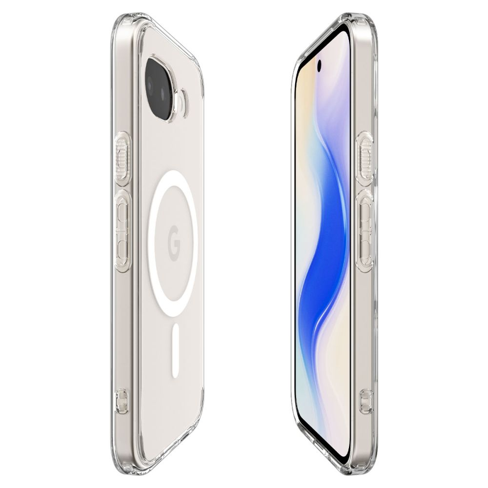 Spigen Ultra Hybrid Mag Google Pixel 10A dėklas su MagSafe, skaidrus/baltas