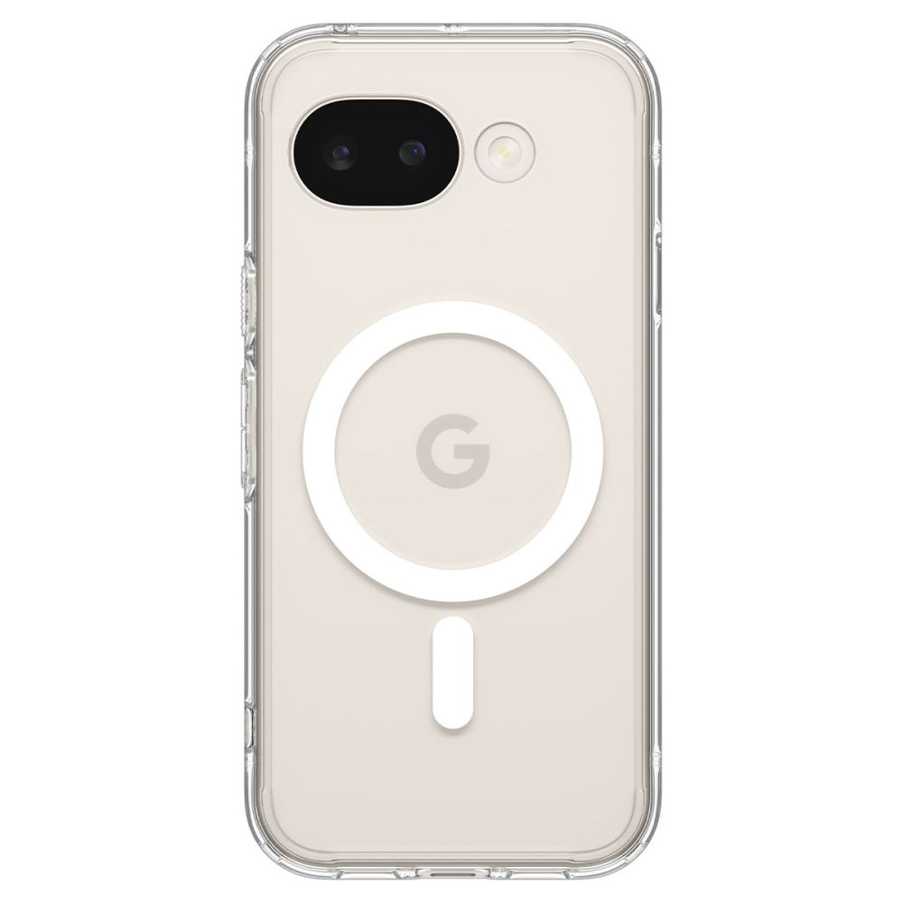 Spigen Ultra Hybrid Mag Google Pixel 10A dėklas su MagSafe, skaidrus/baltas