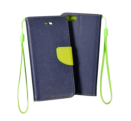 Huawei P Smart 2019 / Honor 10 Lite (POT-LX1) Fancy TPU Book Case Cover Stand, Navy / Lime
