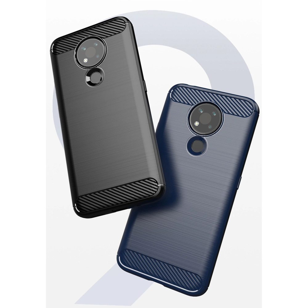 Nokia 3.4 dėklas Carbon Fiber TPU, juodas