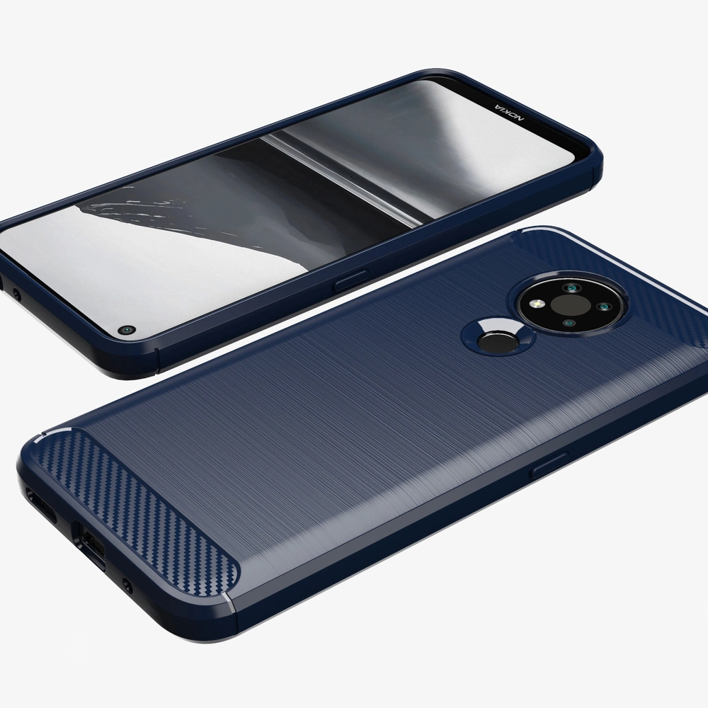 Nokia 3.4 dėklas Carbon Fiber TPU, juodas