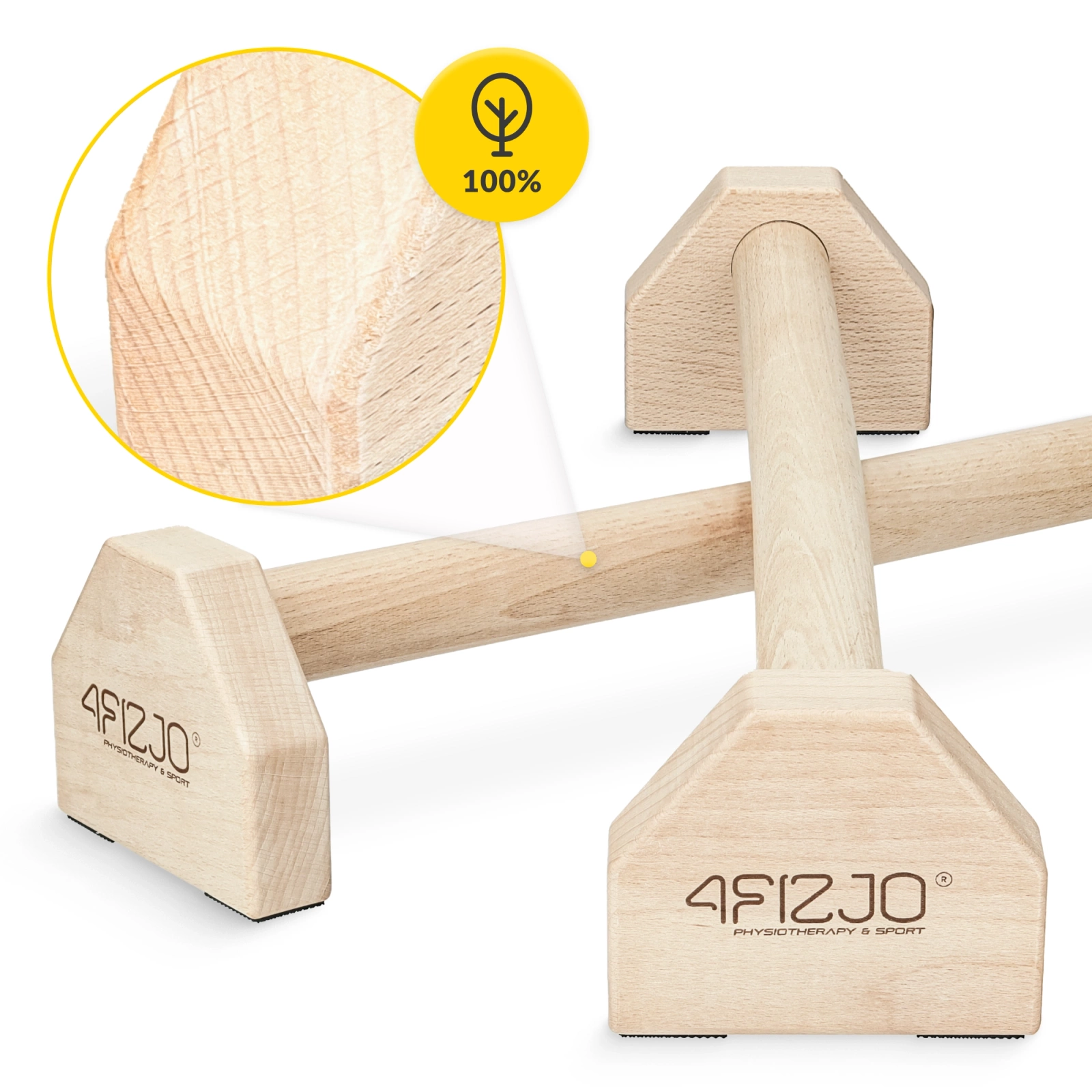 4Fizjo medinės paraletės atsispaudimams, 50 cm