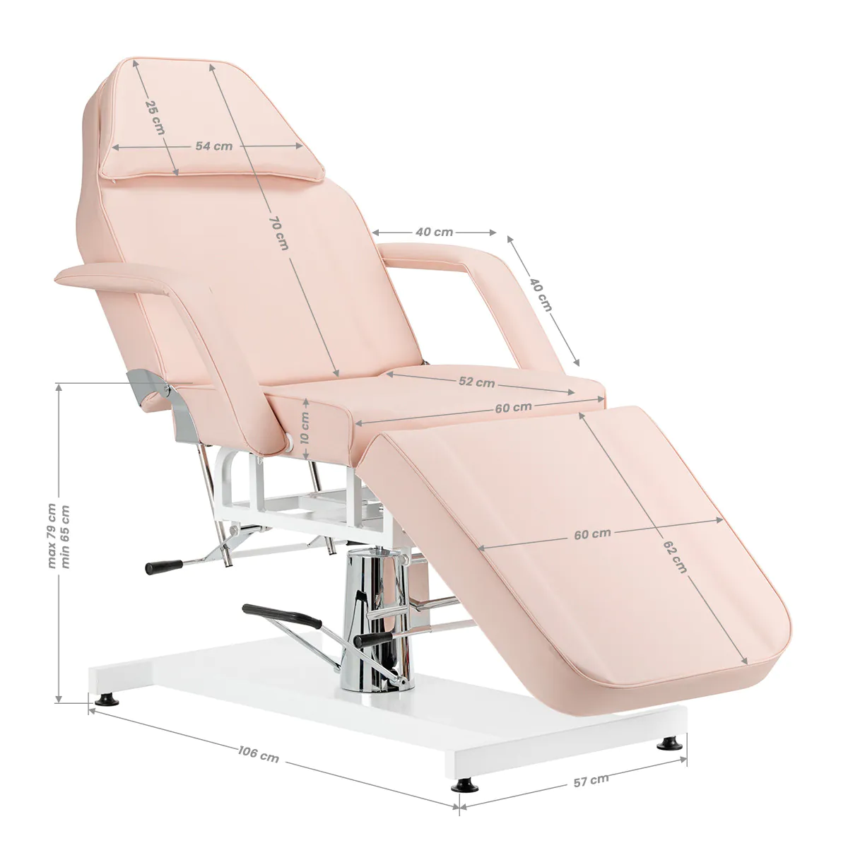 Activeshop Basic 210 hidraulinė kosmetologinė kėdė, rožinė