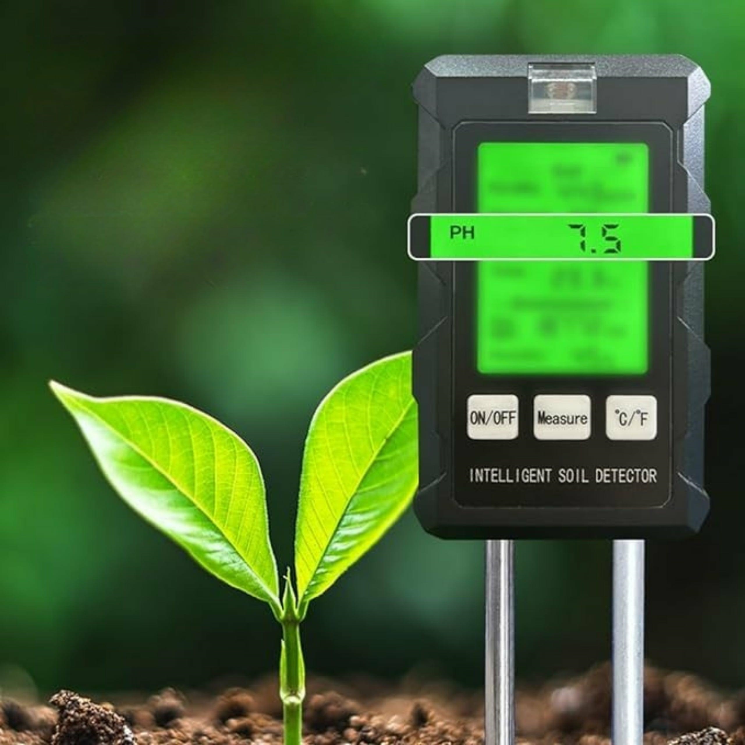 Multifunctional 6-in-1 Soil Tester, Black
