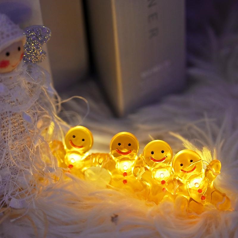 Gingerbread Man Christmas String Lights 2m 20 LED