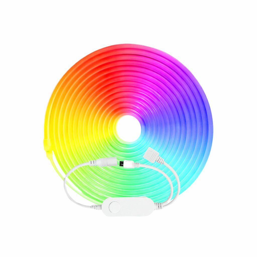 LED Neon RGB Strip 15m with Bluetooth and Remote, 24V, IP67