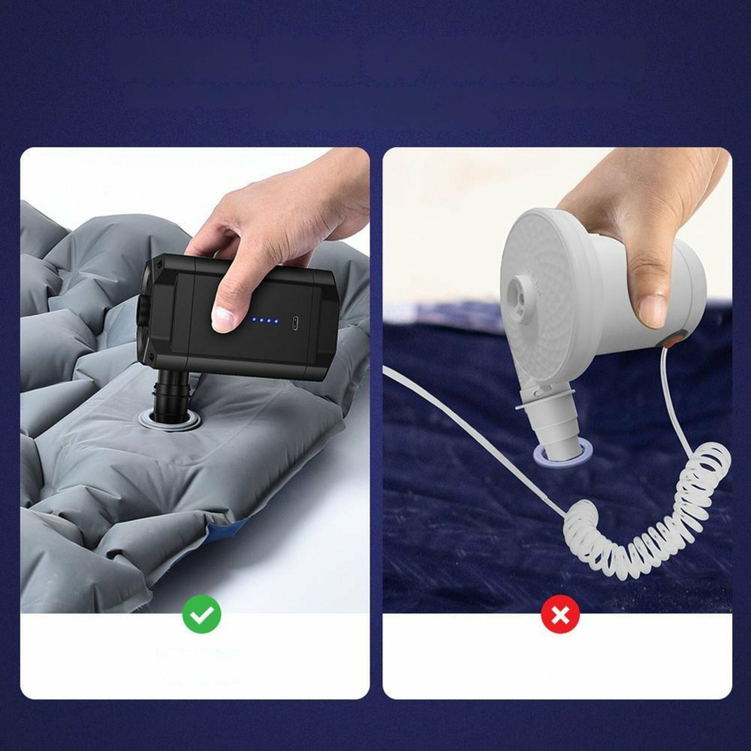 Portable Rechargeable Air Pump for Air Mattress with Nozzles