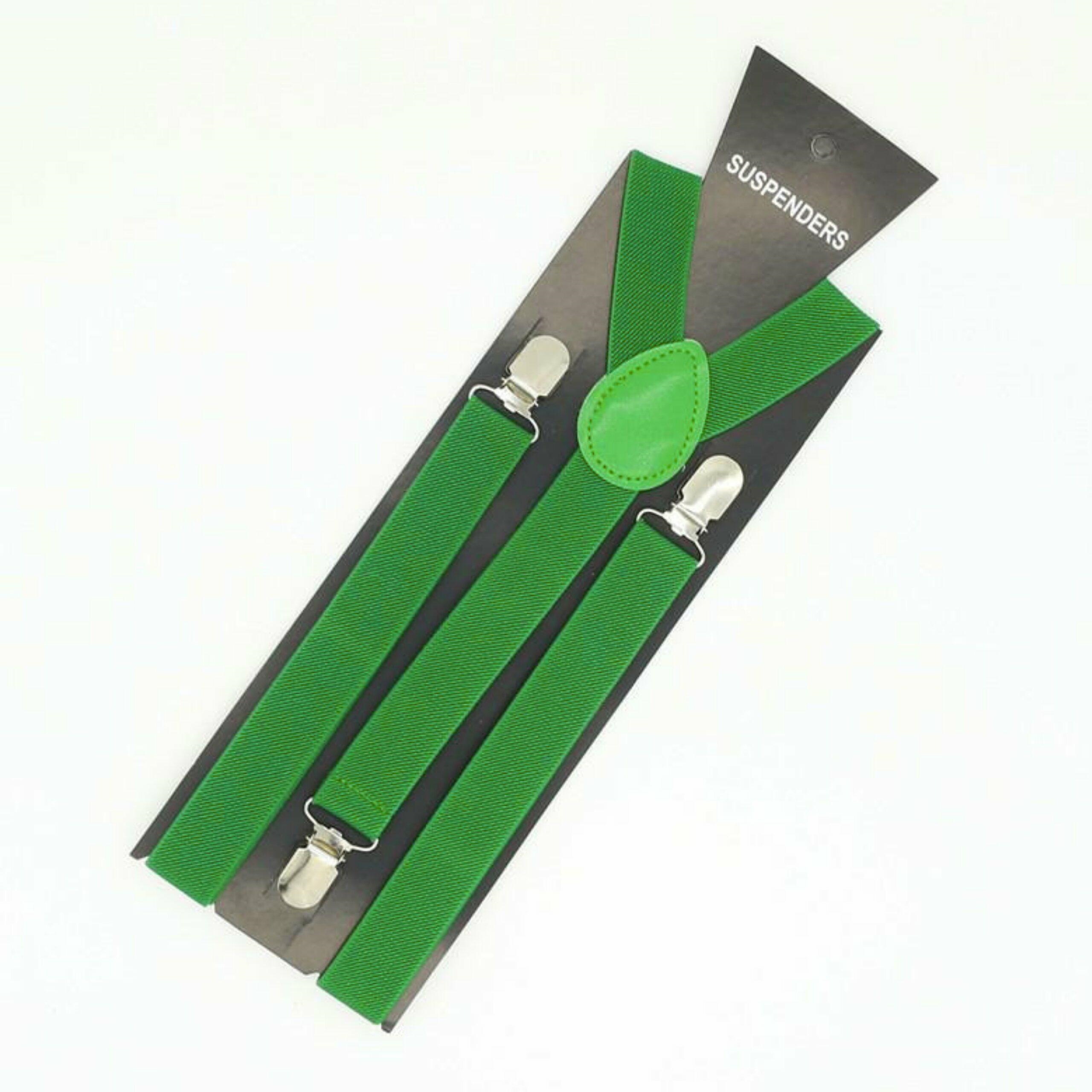 Y-Back Trouser Suspenders Size M-XL, Green