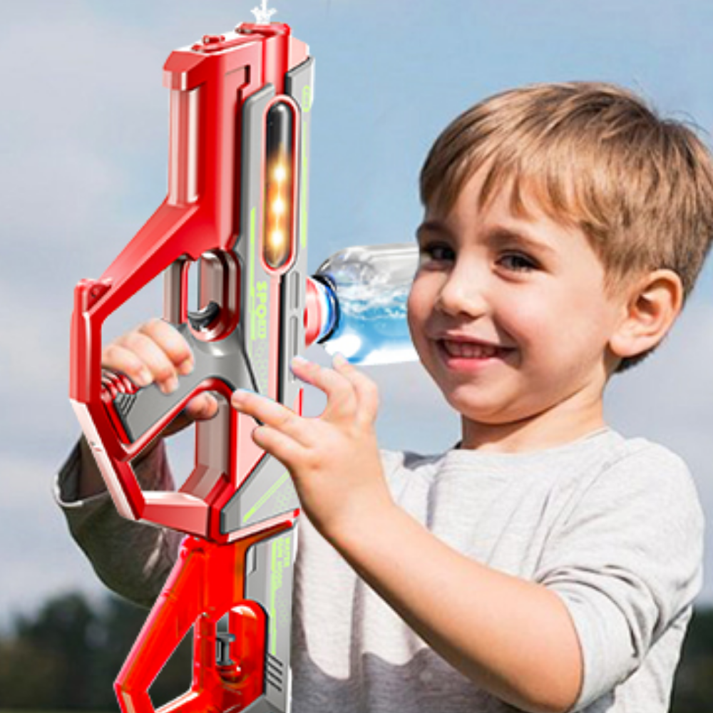 Electric Water Gun 2-in-1, Automatic, Red