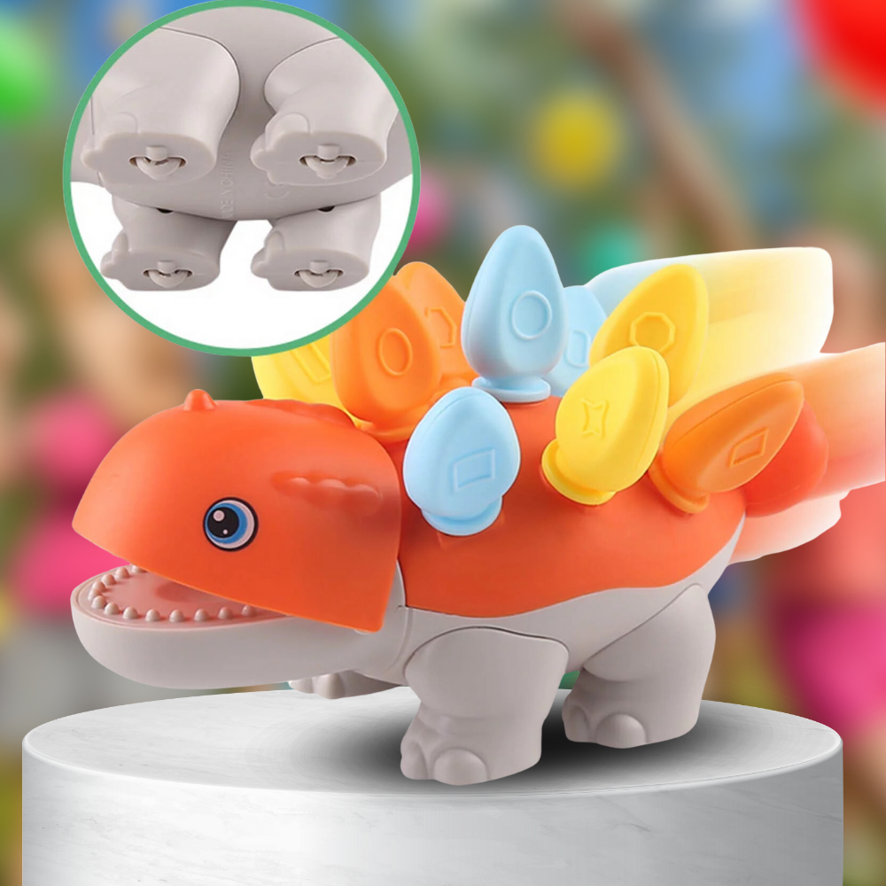 Montessori Dinosaur Shape Sorter Toy, Orange