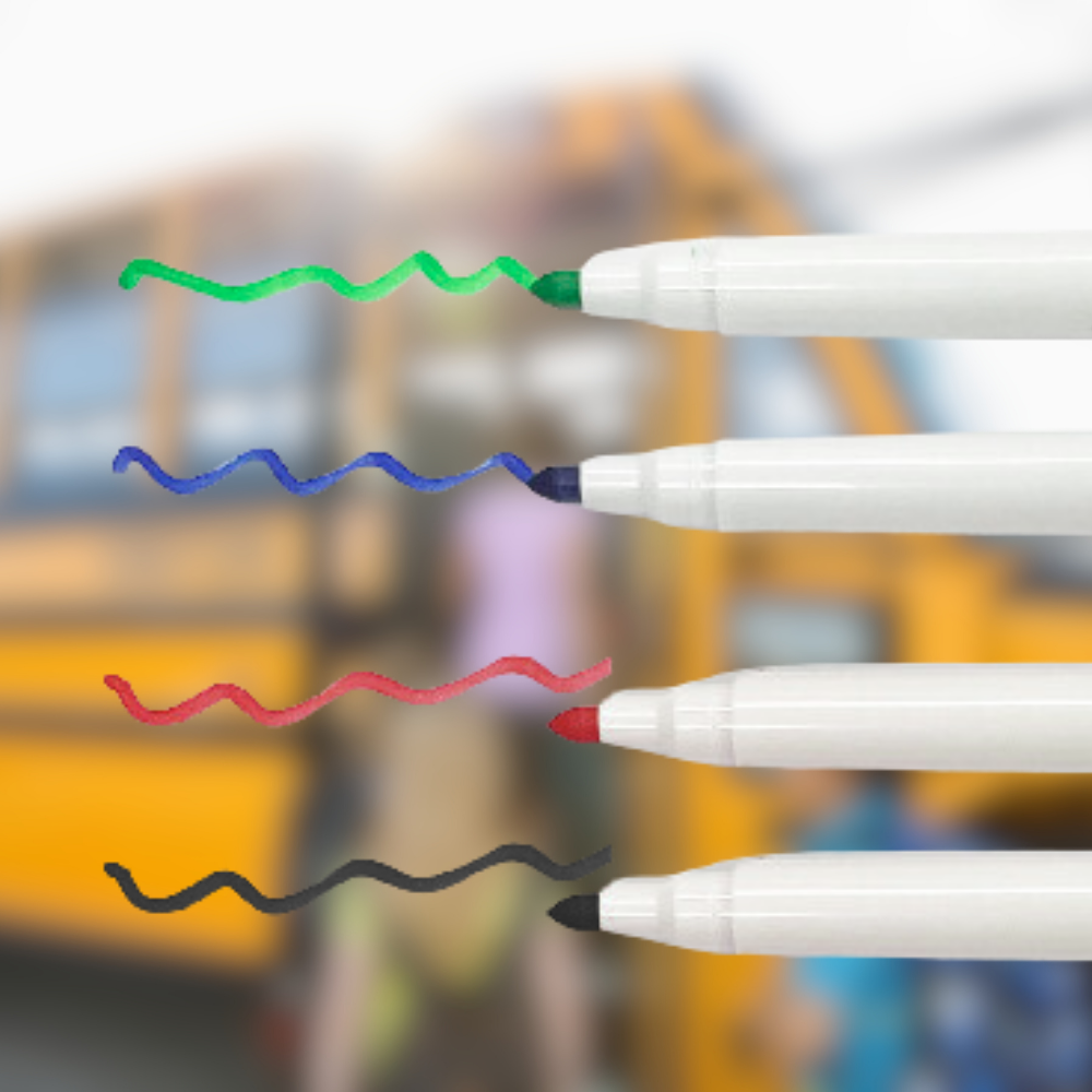 Whiteboard Markers with Magnet and Eraser, 4 pcs