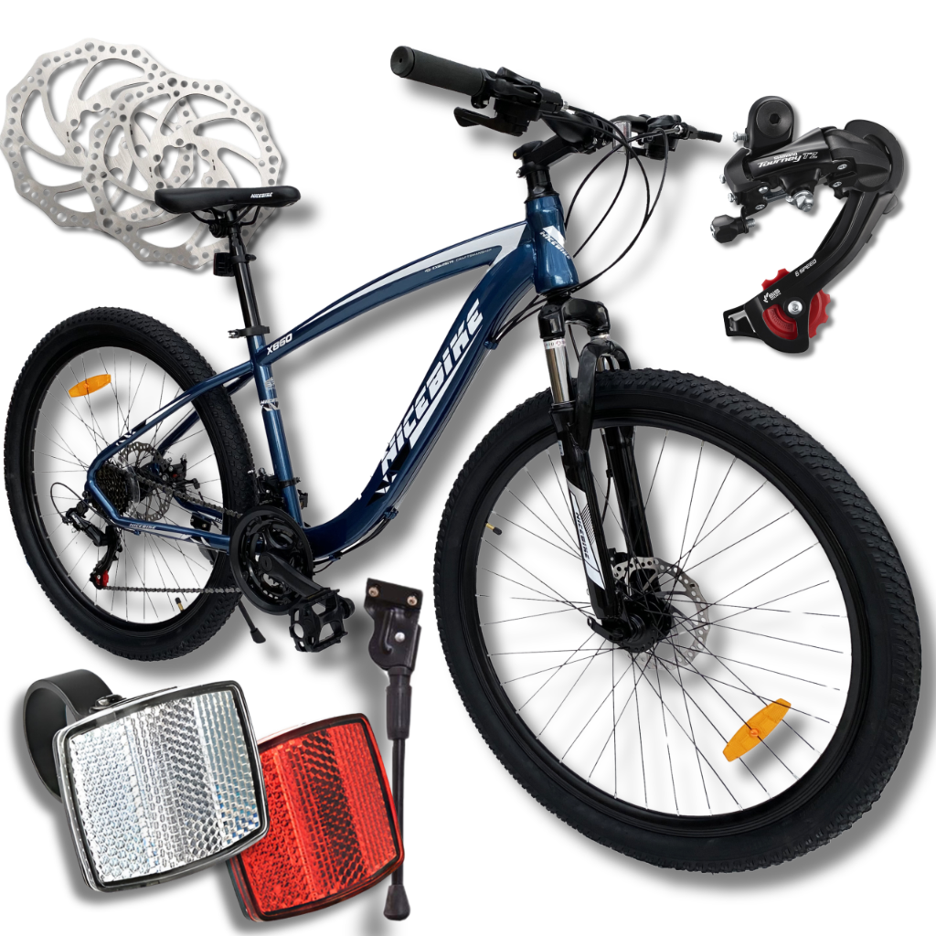 Kalnų dviratis NICEBIKE X860 MTB 26, 21 pavara, 16" rėmas