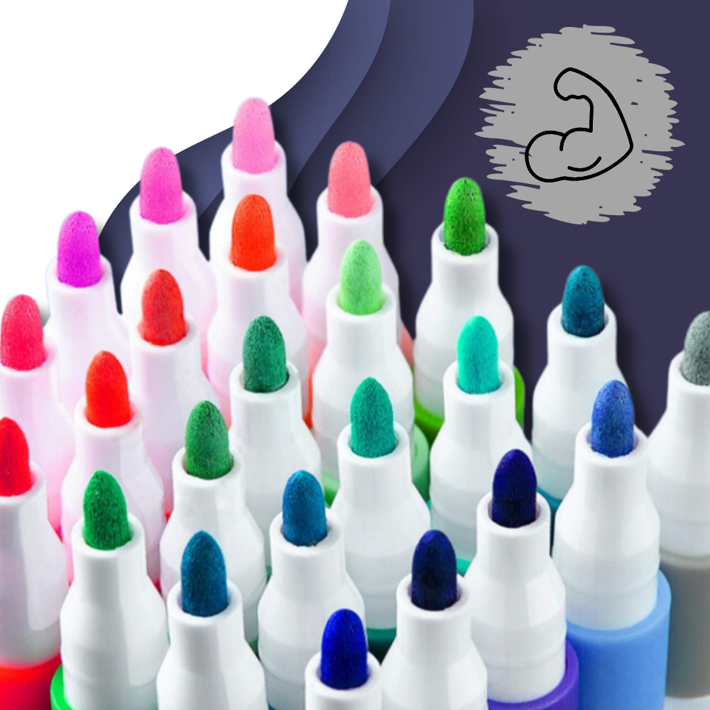 Bakalu Acrylic Markers for Various Surfaces, 24 Pcs