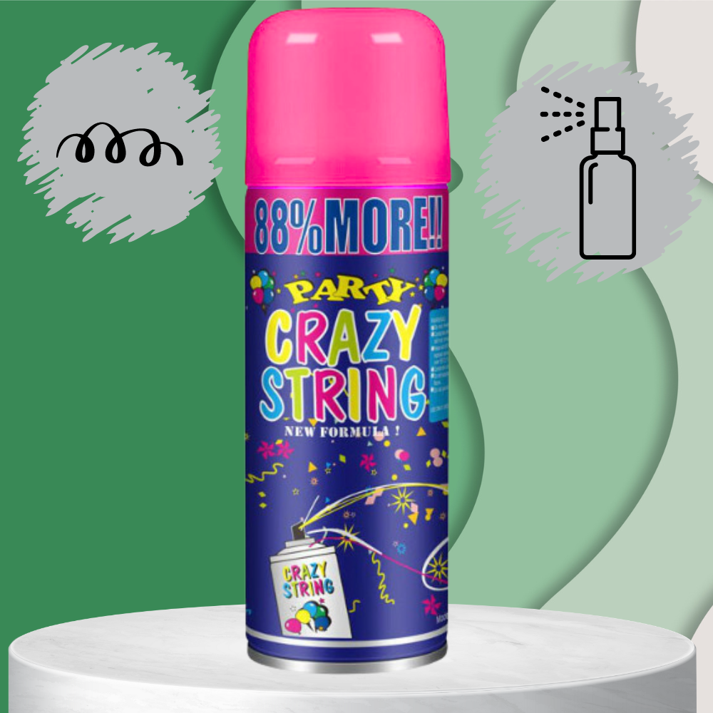Serpentine Confetti Spray Neon For Birthday Party Pink 250 ml